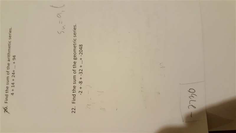 Help!!!! I know the answer for #22 is -2730 but I don't know how to get it?-example-1