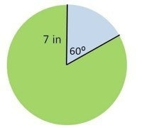 Find the area of the blue sector. Use 3.14 for pi and round to the nearest hundredth-example-1