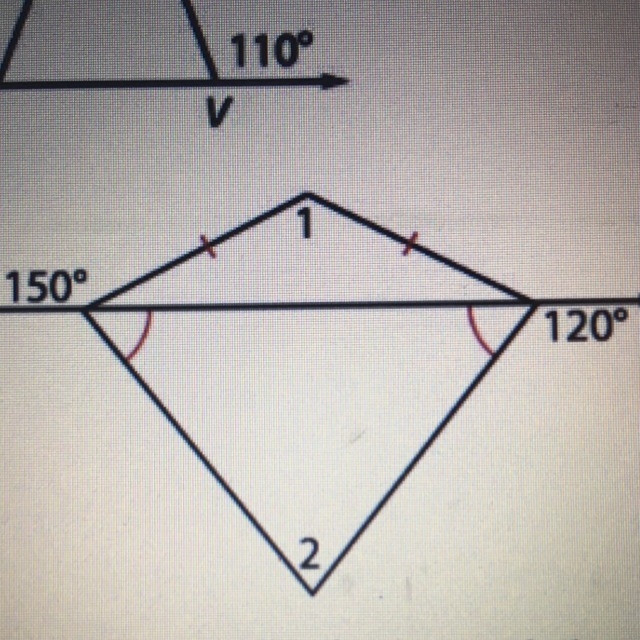 The measure of each numbered angle-example-1