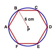 A regular hexagon is inscribed in a circle as shown. Determine the measure of FE-example-1