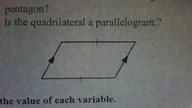 Is the quadrilateral a parallelogram?-example-1