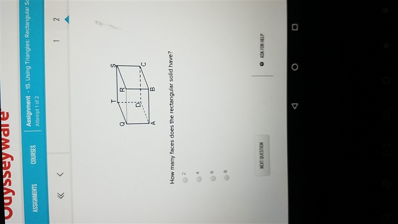 How many faces does the rectangular solid have?-example-1