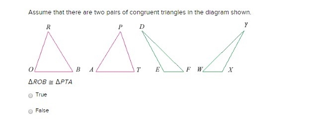 Assume that there are two pairs of congruent triangles in the diagram shown.-example-1