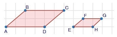 Parallelogram ABCD is dilated to form parallelogram EFGH. Side AB is proportional-example-1