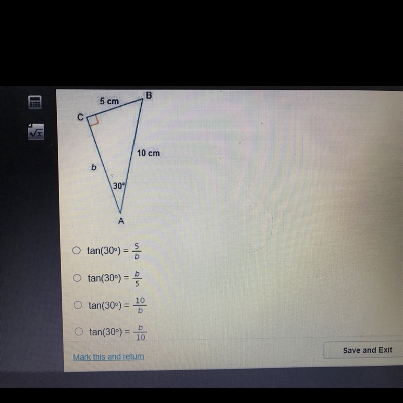 Which equation can be used to solve for b?-example-1