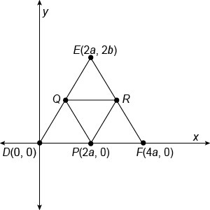 Amira is writing a coordinate proof to show that the area of a triangle created by-example-1