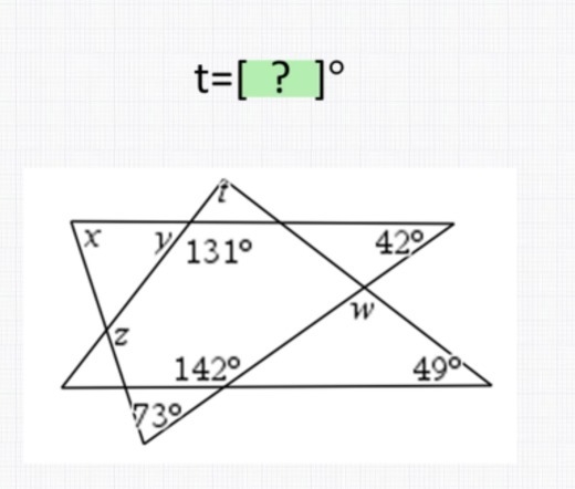 Please help me i need to know what angle "t" is-example-1