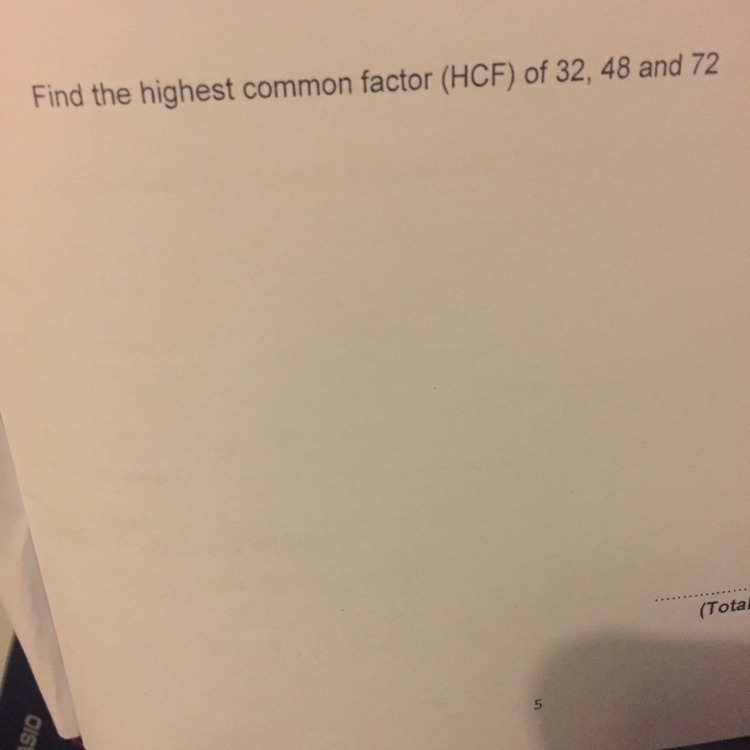 Is 8 the HCF of 32, 48 and 72?-example-1