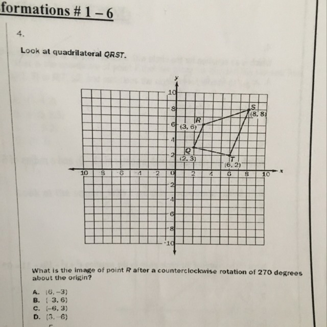 What is the image of point R after a counterclockwise rotation on 270 degrees about-example-1