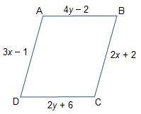 Figure ABCD is a parallelogram. What is the perimeter of ABCD? A. 14 units B. 38 units-example-1