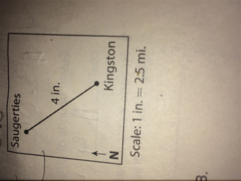 Catskills is 15 miles from Saugeties. What would the distance on the map be?-example-1