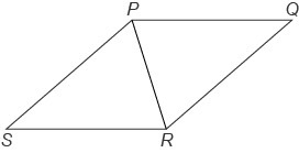 What is the measure of ∠SPQ in this rhombus? m∠SPR=(4x+11)° m∠QPR=(5x−4)° Enter your-example-1