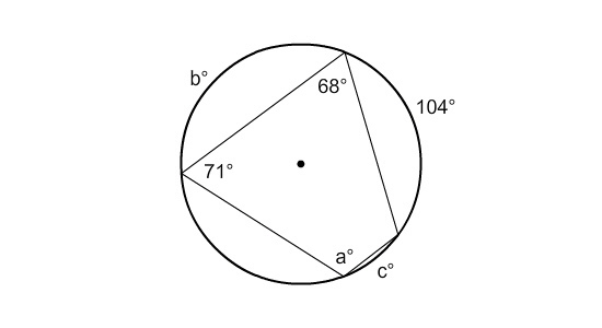 What is the value of c? A. 34 B. 68 C. 38 D. 71-example-1