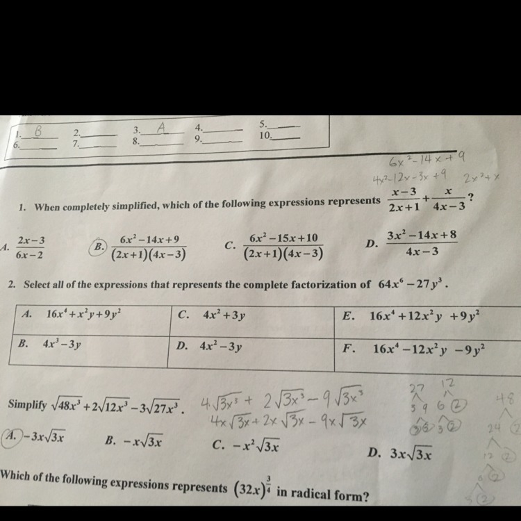 Can someone help me with #2? Please explain what you did.-example-1