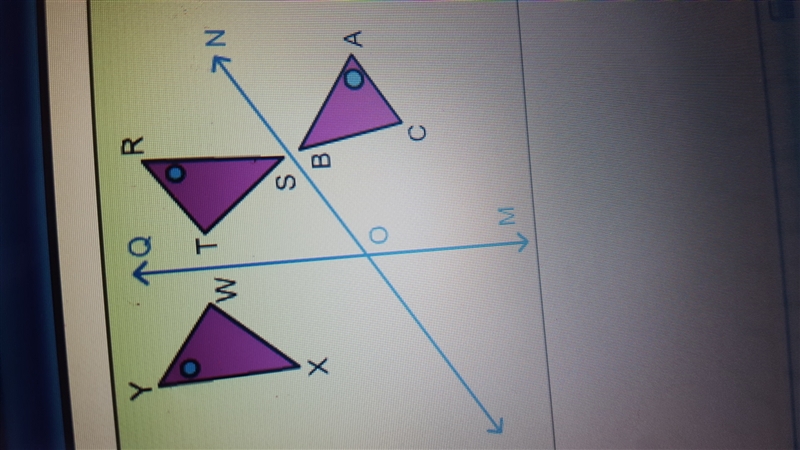 In this rotation WXY is mapped to CBA. if QON = 55, then XOB measures _____.-example-1