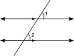 (02.06 LC) The figure below shows parallel lines cut by a transversal: Which statement-example-1