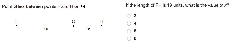 If the length of FH is 18 units, what is the value of x?-example-1