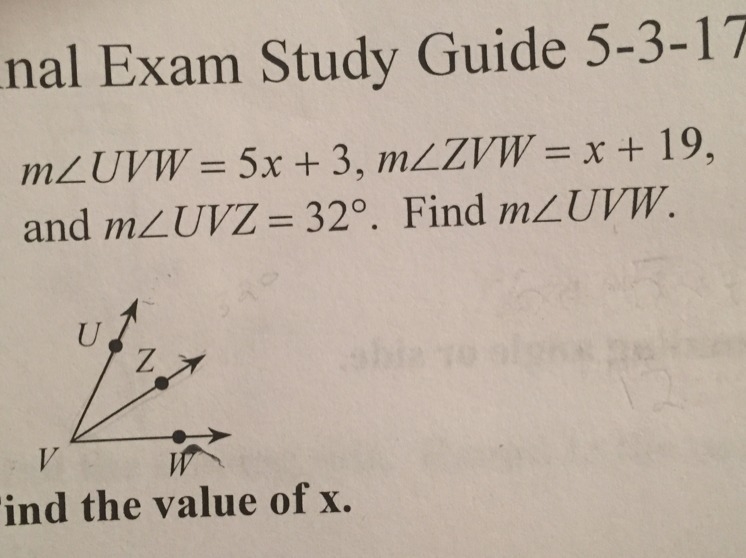 Find the measurement of UVW-example-1