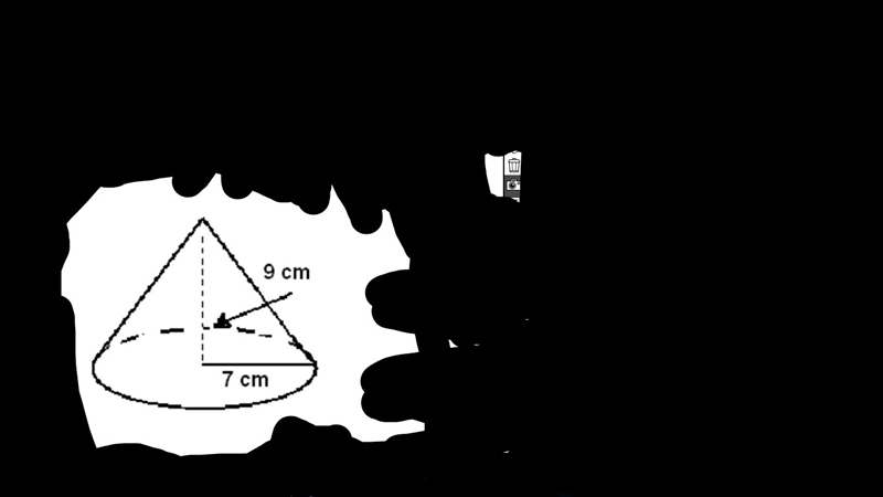 What is the volume of the cone? A 147 pi cm^3 B 21 pi cm^3 C 189 pi cm^3 D 42 pi cm-example-1