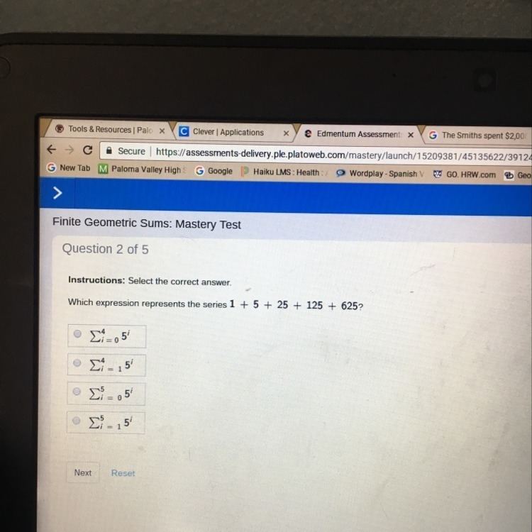 Which expression represent the series-example-1