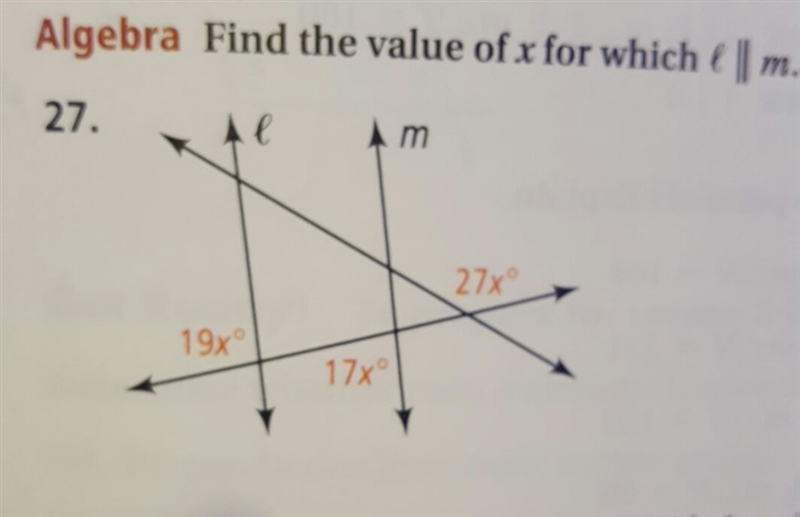 Find the value of x, I don't remember how to solve this help?-example-1