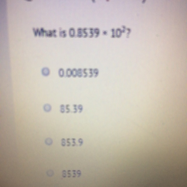 What is 0.8539 x 10^2-example-1