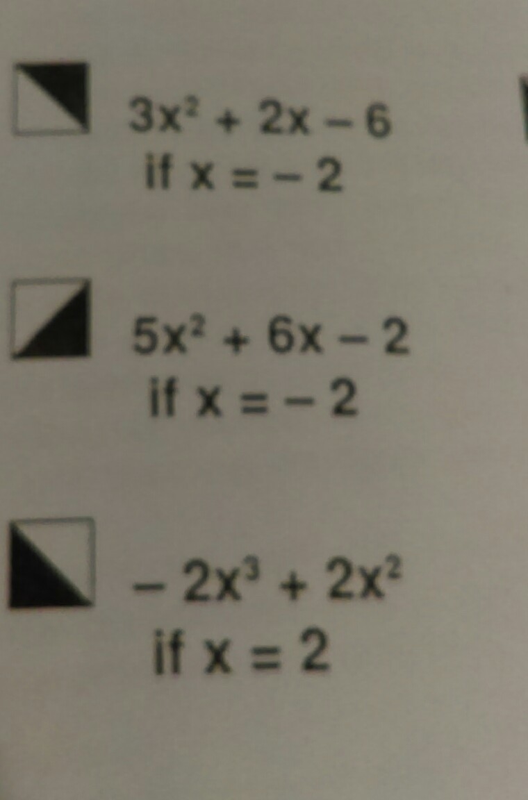 What are the answers to these three questions? horrible at math. ty.-example-1