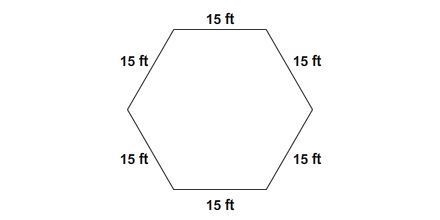 What is the perimeter of the hexagon? Regular hexagon with each side labeled fifteen-example-1