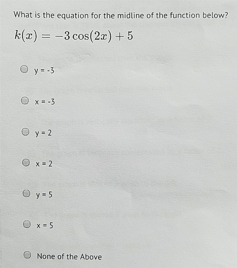 What is the equation for the midline of the function shown?-example-1