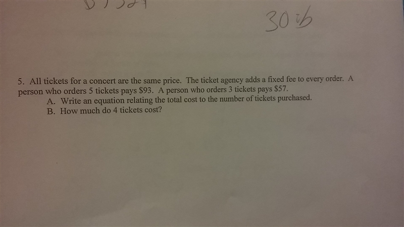 all tickets for a concert are the same price the ticket agency funds of fixed fee-example-1