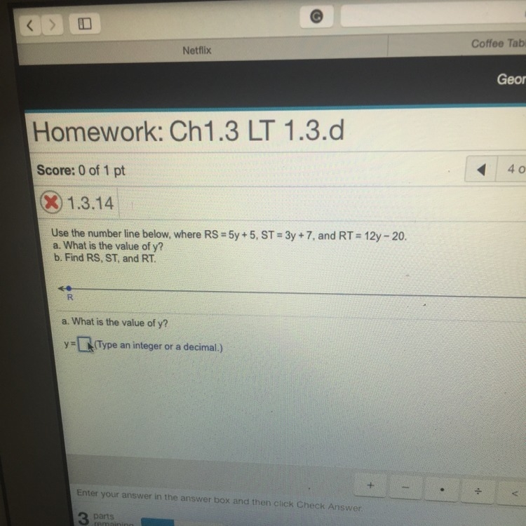 RS=5y+5, ST=3y+7, and RT=12y-20 what is the value of y?-example-1