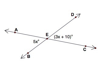 Find the measure of ∠AED. A) 25° B) 65° C) 115° D) 155°-example-1