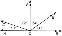 Which classification describes ∠ACD and ∠DCF? A. complementary angles B. supplementary-example-1