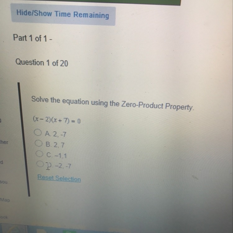 Solve the equation using zero-product property-example-1