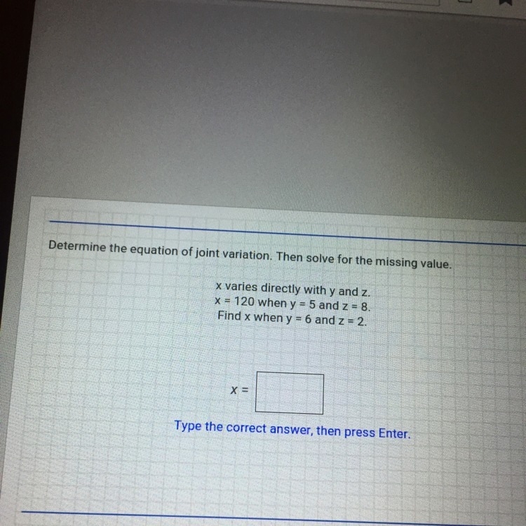 Determine the equation of the joint value-example-1