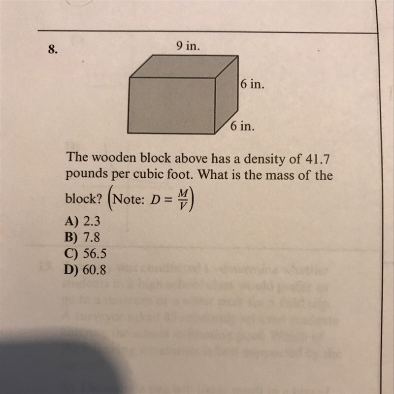 I need to know how to find the mass and how to get the answer by showing the work-example-1