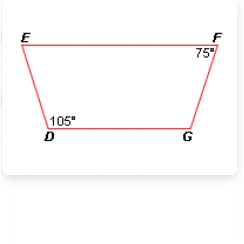 DEFG is an isosceles trapezoid. Find the measure of E.-example-1