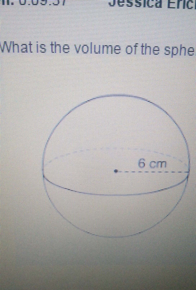 What is the volume of the sphere r 6-example-1