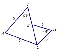 Are the triangles similar? If so, write the similarity statement and state which theorem-example-1