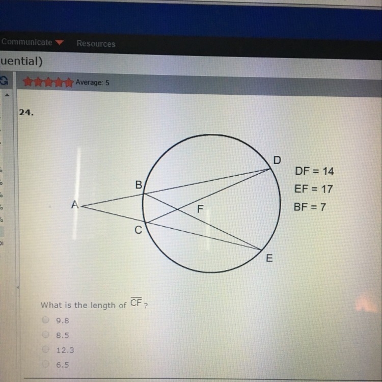 What is the length of CF? look at image attached-example-1