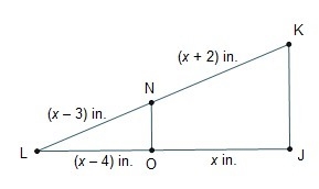 10TH GRADE GEOMETRY, REAL ANSWERS PLS Which value of x would make NO || KJ ? 1 6 8 10-example-1