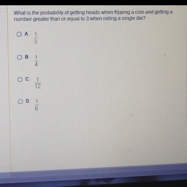 A. 1/3 B. 1/4 C. 1/12 D.1/6 HELP-example-1