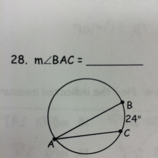 Find the measure of angle BAC-example-1