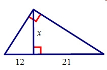 Find the value of x. Round the answer to the nearest tenth, if needed. A. 6.9 B. 15.9 C-example-1