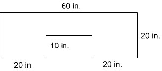 What is the area of the figure? Assume that all angles are right angles. 1200 square-example-1