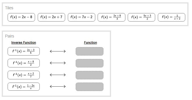 25 POINTS PLZ HELP ASAP!!! Match the functions with their inverse functions.-example-1