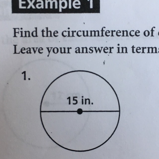 GEOMETRY HELP. find the circumference of each circle given the radius or the diameter-example-1