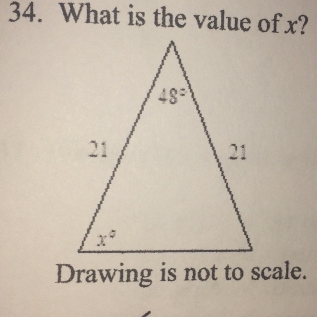 What is the value of x? 142 132 71 66-example-1