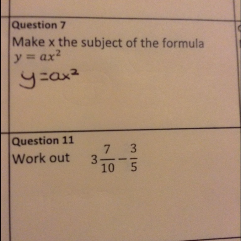 Can someone please clearly explain Question 7 and how to work this out?-example-1