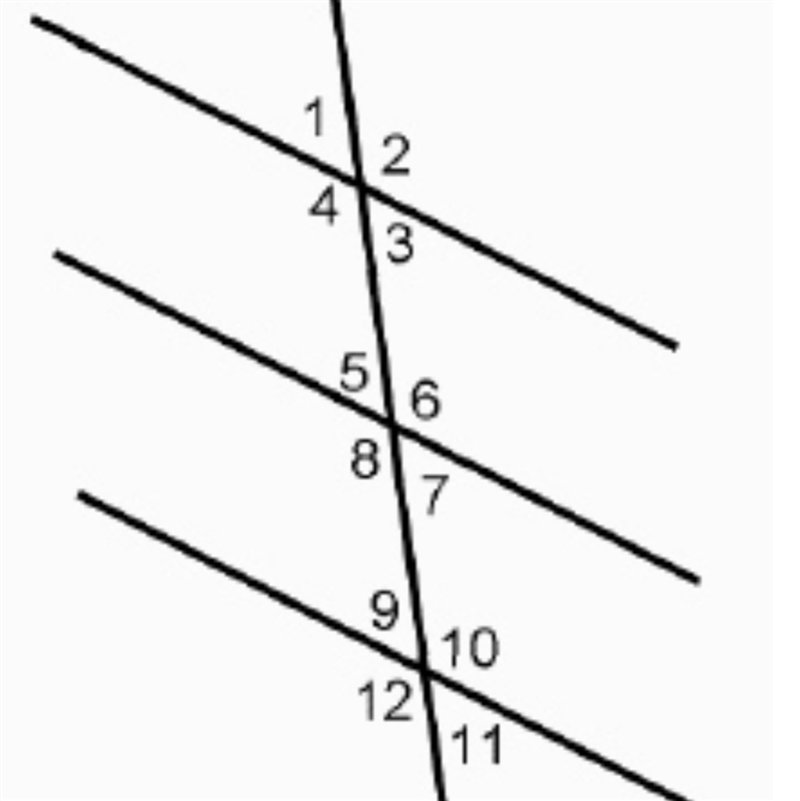 If the measure of angle 4 is 132°, what is the measure of angle 7?-example-1